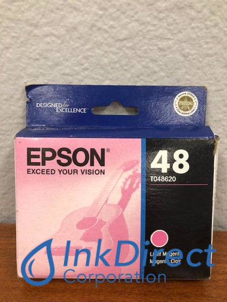 Expired Genuine Epson T048620 T0486 Epson 48 Ink Jet Cartridge Light Magenta Ink Direct 2545