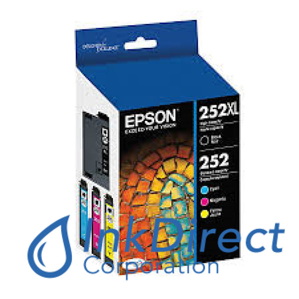 Genuine Epson T252xlbcs T252xl Bcs Epson 252xl Black 252 Cyan Magenta Ink Direct Corporation 9759