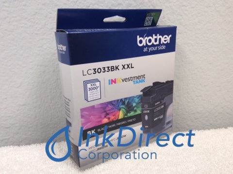 Genuine Brother LC3033BK XXL LC-3033BK XXL INKvestment Ink Tank Black Ink Jet Cartridge , Brother &nbsp; - All-in-One &nbsp;MFC J805DW, &nbsp;J805DWXL, &nbsp;J815DWXL, &nbsp;J995DW, &nbsp;J995DWXL,