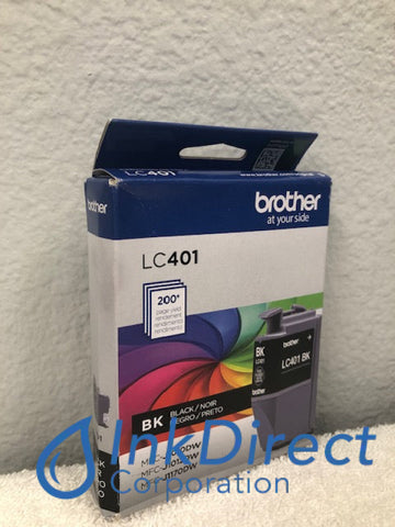 Genuine Brother LC401BK LC-401BK LC401 Ink Jet Cartridge Black Ink Jet Cartridge , Brother&nbsp; &nbsp;- All-in-One&nbsp; MFC J1010DW,&nbsp; J1012DW,&nbsp; J1170DW