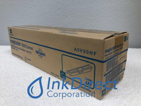 Genuine Konica Minolta A0V30HF High Yield Toner Cartridge Cyan , Konica-Minolta - Laser Printer MagiColor 1600W, 1650EN, - Multi Function MagiColor 1680MF, 1690MF,