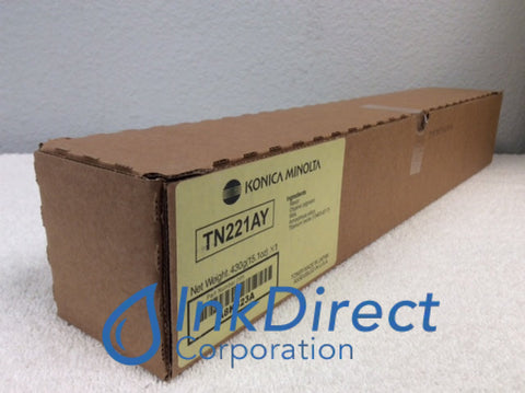 Genuine Konica Minolta A8K323A TN221AY TN-221AY (Plain Brown Box) Toner Cartridge Yellow BizHub C227 C287 Toner Cartridge , Konica Minolta &nbsp; - Multi Function &nbsp;BizHub C227, &nbsp;C287,