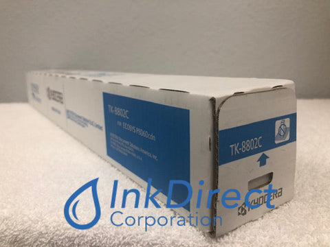 Genuine Kyocera Mita 1T02RRCUS0 TK-8802C TK8802C Toner Cartridge Cyan Toner Cartridge , Kyocera Mita &nbsp; - Color Printer &nbsp;EcoSys P8060cdn,