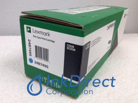 Genuine Lexmark 24B7495 Toner Cartridge Cyan C2326 XC2326 Toner Cartridge , Lexmark &nbsp; - Laser Printer &nbsp; C2326, &nbsp;XC2326