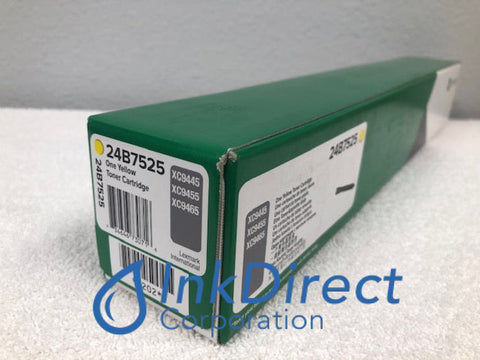 Genuine Lexmark 24B7525 Toner Cartridge Yellow XC9445 XC9455 XC9465 Toner Cartridge , Lexmark &nbsp; - Multi Function &nbsp; XC9445, &nbsp;XC9455, &nbsp;XC9465