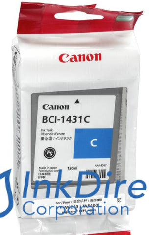Genuine Canon 8970A001Aa Bci-1431C Ink Jet Cartridge Cyan